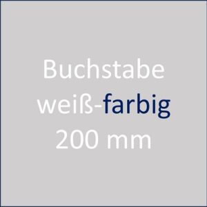 Buchstabe weiß-farbig, 200 mm wird angezeigt. bodenmarkierung-profishop.de