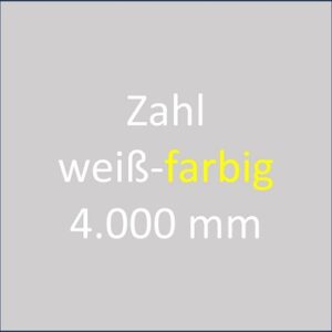 Zahl 4.000 mm, weiß-farbig, Text auf grauem Hintergrund. bodenmarkierung-profishop.de